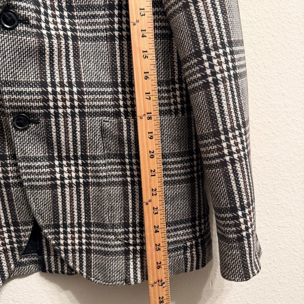 Zara Glen Check Plaid Two-Button Tailored Jacket Mens 40R Sport Coat Blazer